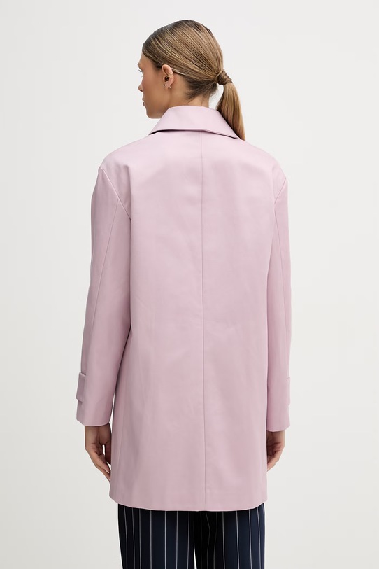 Odzież United Colors of Benetton płaszcz damski z bawełny 2X2LDN098 różowy