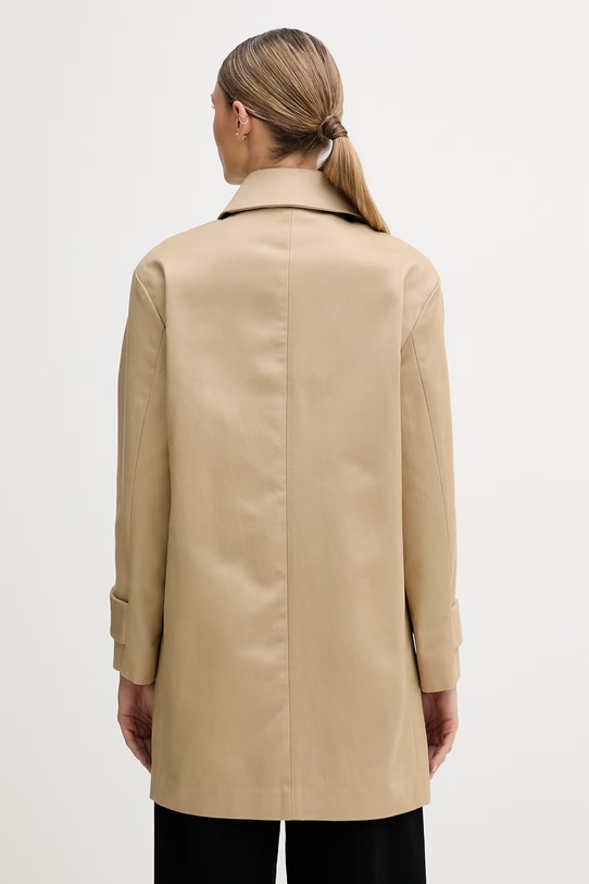 Ρούχα United Colors of Benetton παλτό γυναικείο με βαμβάκι 2X2LDN098 μπεζ