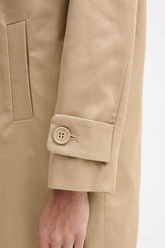 United Colors of Benetton παλτό γυναικείο με βαμβάκι 2X2LDN098 μπεζ