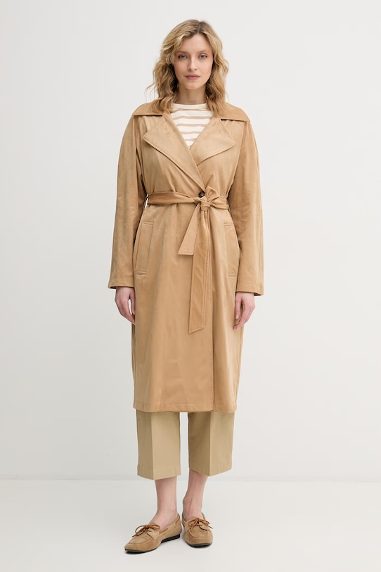 United Colors of Benetton пальто жіноче бежевий 2JBNDN09J