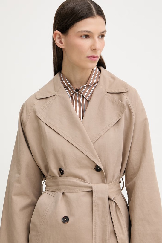Marc O'Polo trencz damski bawełniany beżowy 5000013362