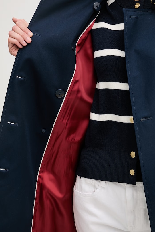 Tommy Hilfiger cappotto trench da donna in cotone WW0WW48873