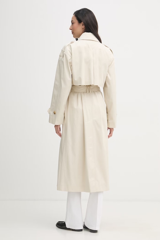 Odzież Tommy Hilfiger trencz damski bawełniany WW0WW50627 beżowy