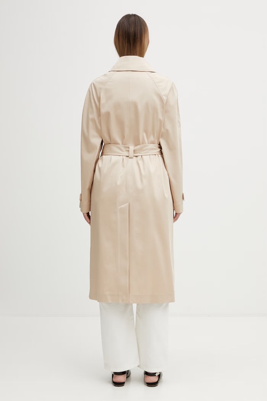 Odzież Lacoste trencz z bawełną damski BF9785 beżowy