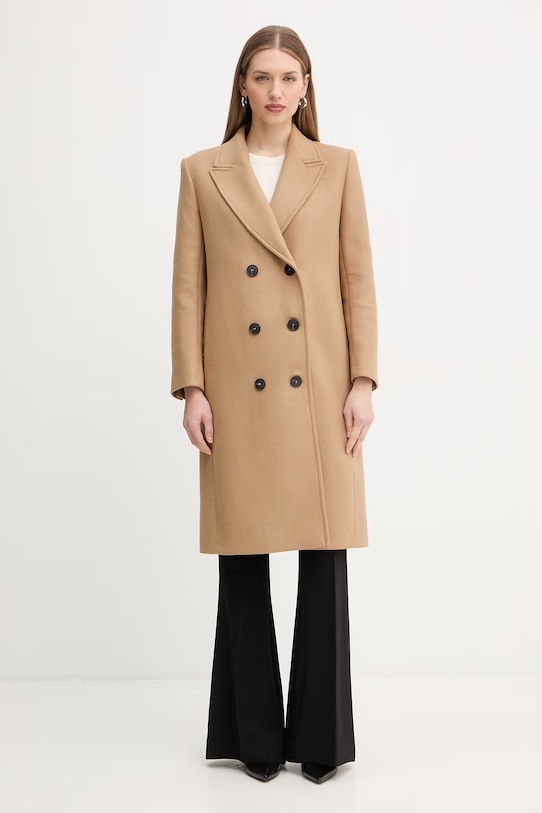 Пальто з додаванням вовни MAX&Co. MCORIDENTE з підкладкою бежевий 2616011041200