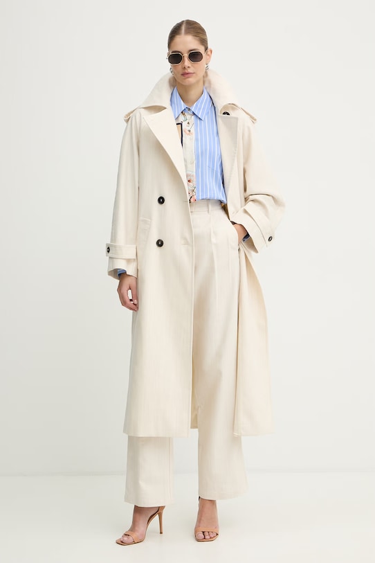 Καμπαρντίνα με προσθήκη μαλλιού MAX&Co. MCOBAFFO 2616011051200 μπεζ SS26