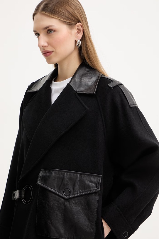 MAX&Co. płaszcz wełniany MCOCIVADA czarny 2616081021200