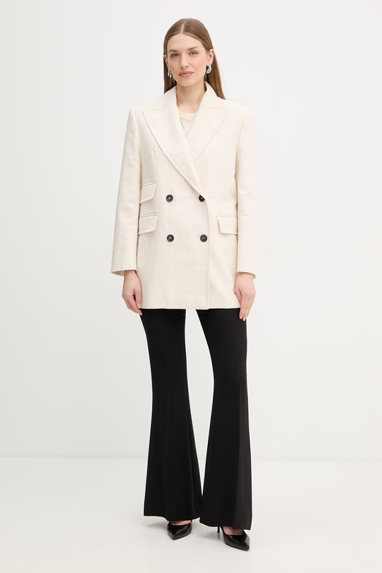 MAX&Co. płaszcz z dodatkiem wełny MCOREFOLO 2616081131200 beżowy SS26