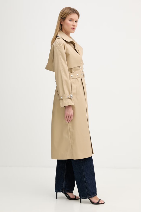 Dkny płaszcz DJ6J6232 beżowy SS26