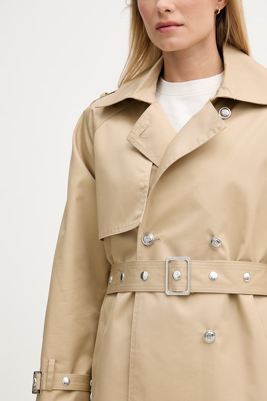 Dkny płaszcz beżowy DJ6J6232