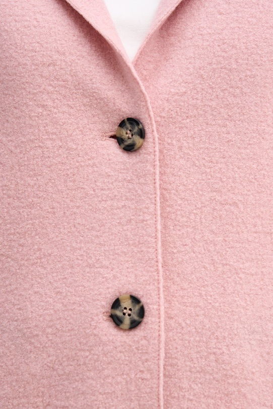 OUI płaszcz damski wełniany 79918. różowy