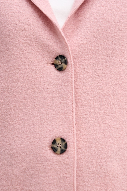 OUI płaszcz damski wełniany 79918. różowy