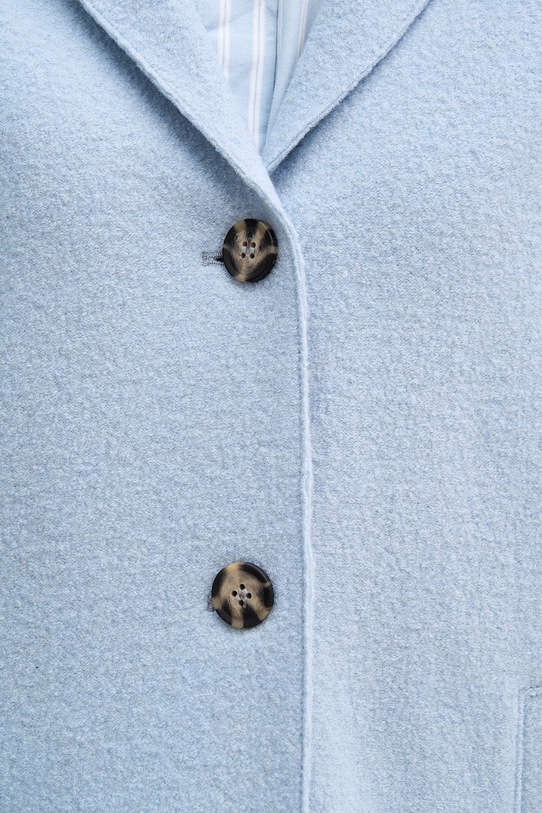 OUI płaszcz damski wełniany 79918. niebieski