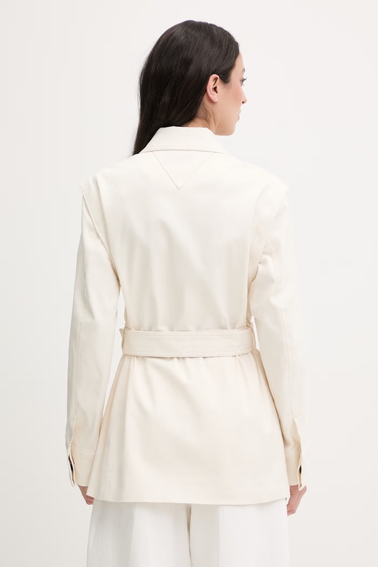 Odzież Karl Lagerfeld płaszcz damski z bawełną B2W15014 beżowy