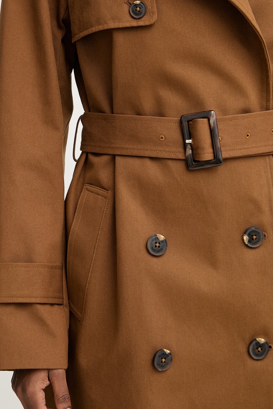 Morgan trencz damski bawełniany GPRUNE brązowy