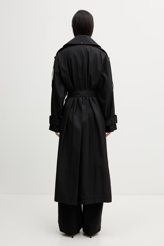 Одяг Sportmax Spxgocce тренч з бавовною жіночий 2612021031600 чорний