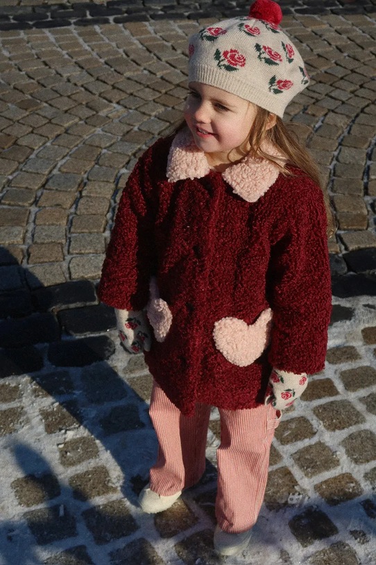 Konges Sløjd płaszcz dziecięcy CALIN COAT GRS bez kaptura brązowy KS104242.PreSpring