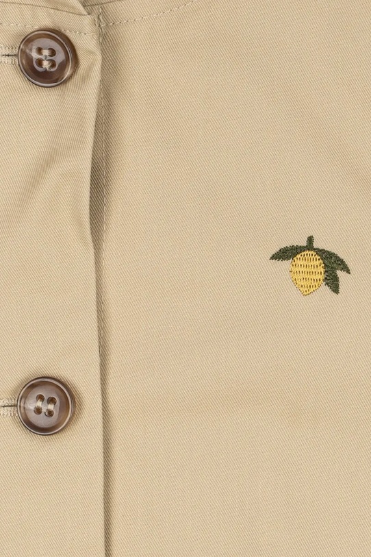 Konges Sløjd trencz bawełniany dziecięcy TRENCHY COAT beżowy KS105111.PPY2