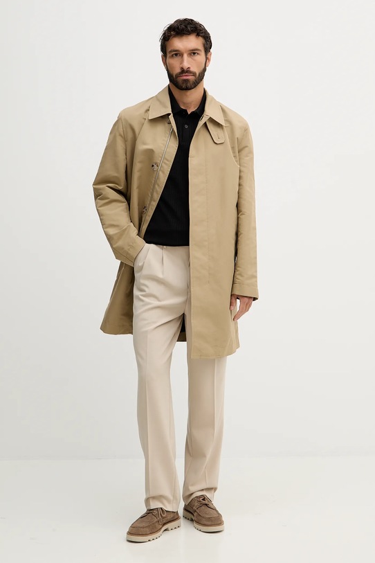 Kabát BOSS C-Clark-261F 50554449 béžová SS26