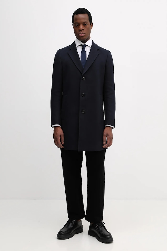 Пальто BOSS H-Hyde-Bib-254 50556711 тёмно-синий SS26