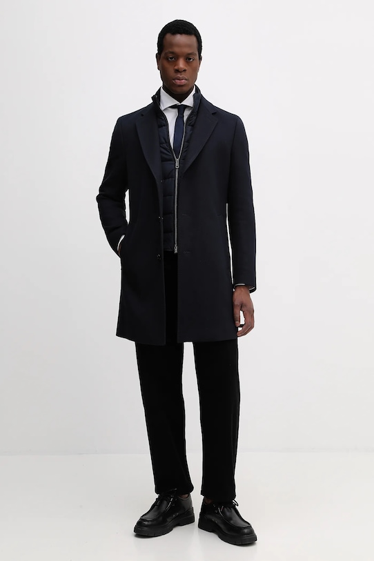 Пальто BOSS H-Hyde-Bib-254 тёмно-синий 50556711