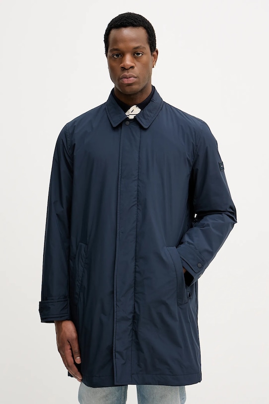 Tommy Hilfiger płaszcz bez kaptura granatowy MW0MW42569