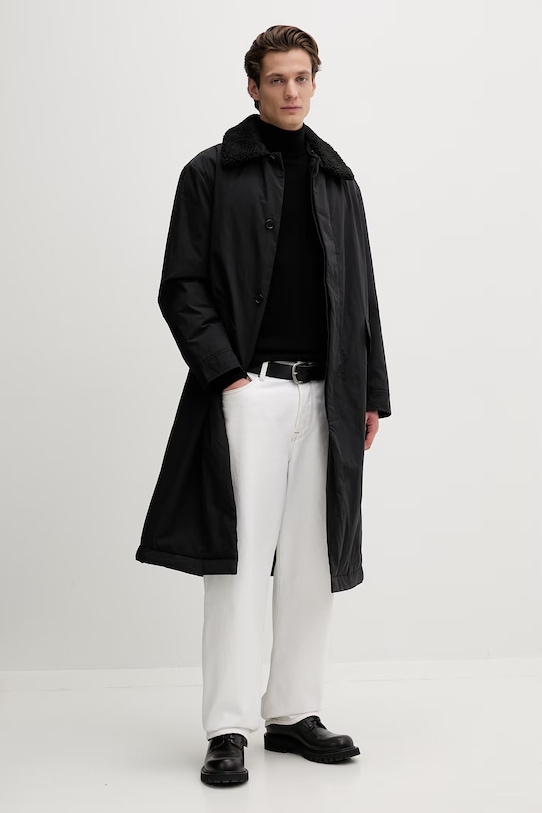 AllSaints płaszcz M050OD czarny SS26