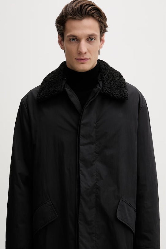 AllSaints płaszcz czarny M050OD