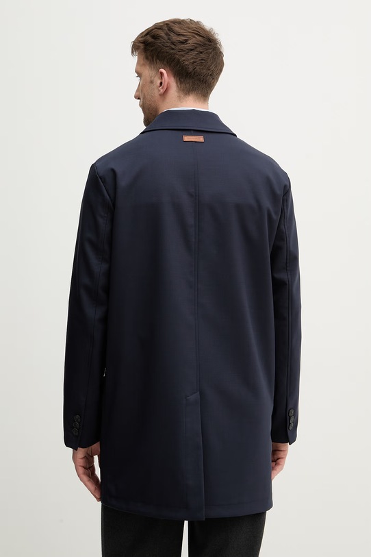 Odzież Trussardi płaszcz z dodatkiem wełny 0001M000002N granatowy