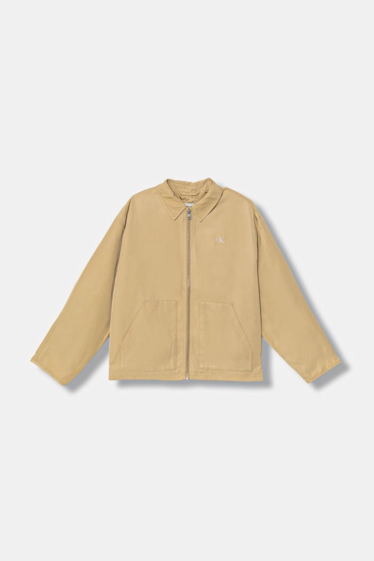 Calvin Klein Jeans kurtka dziecięca bez kaptura beżowy IB0IB02628.128.176.PPY2