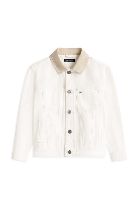 Дитяча джинсова куртка Tommy Hilfiger KB0KB10082.128.176.PPY2 бежевий SS26