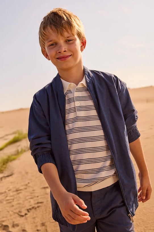 Детская куртка-бомбер Mayoral бомбер тёмно-синий 6414.7A.Junior.PPY2