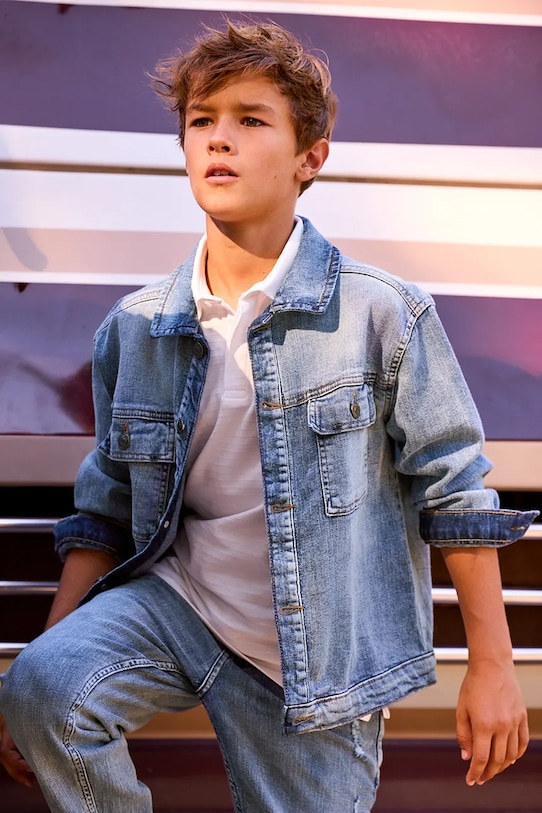 Детская джинсовая куртка Mayoral джинс голубой 6415.7B.Junior.PPY2