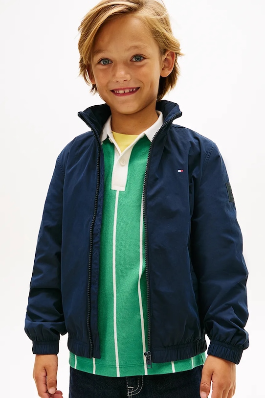 Tommy Hilfiger krátká bunda dětská námořnická modř KB0KB10396.98.122.PPY2