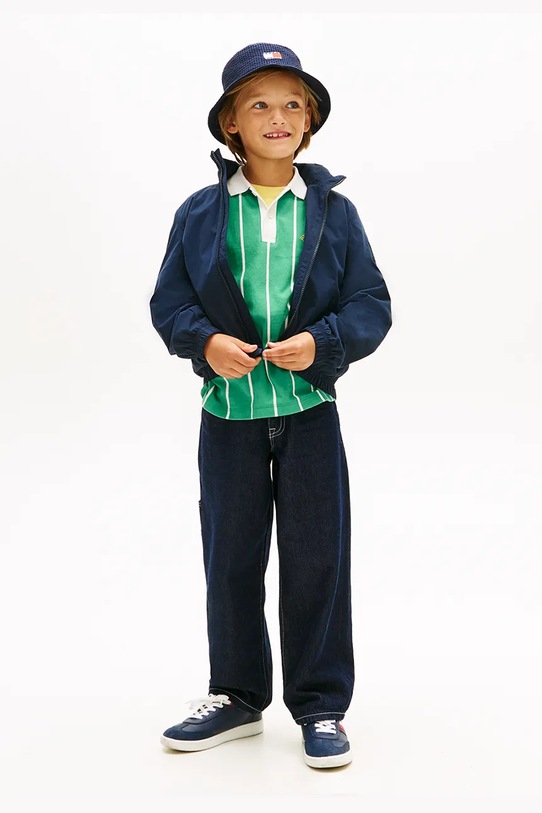 CHLAPEC Tommy Hilfiger krátká bunda dětská KB0KB10396.98.122.PPY2 námořnická modř