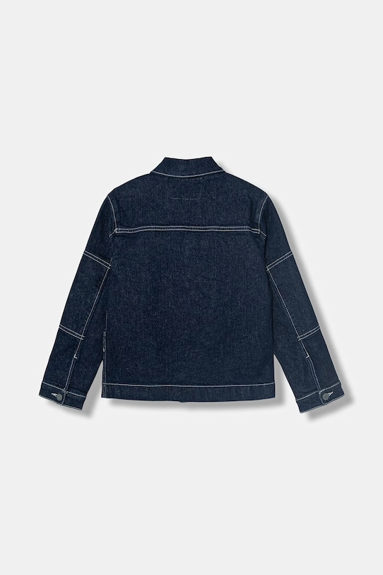 Guess kurtka jeansowa dziecięca bawełniana z elastanem L6GL02.D8110.PPY2.M granatowy SS26