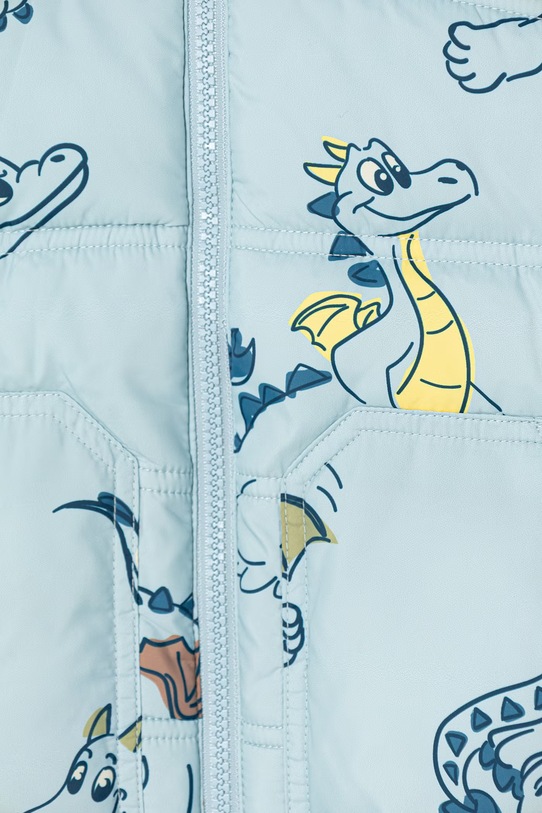 Chłopiec United Colors of Benetton bezrękawnik z kapturem 2T2UGJ00R.P.Stagionale turkusowy