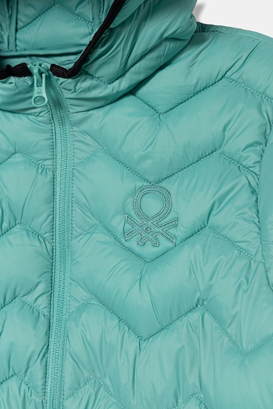 Chłopiec United Colors of Benetton krótka kurtka dziecięca 2TWDCN04V.G.Stagionale turkusowy