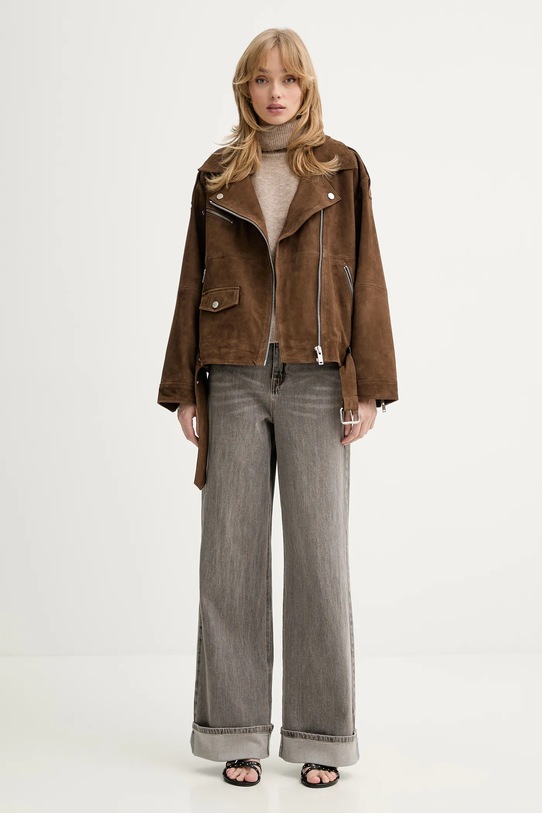 Gestuz ramoneska zamszowa 10911118 brązowy SS26