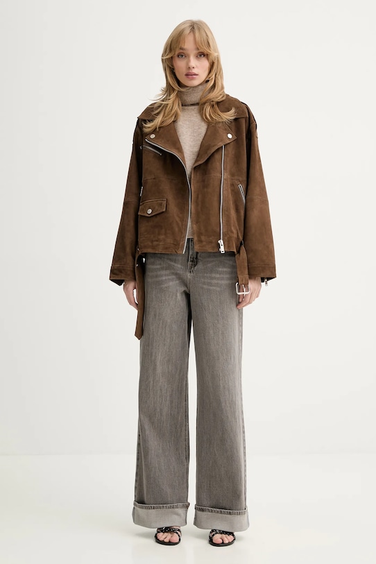 Gestuz ramoneska zamszowa 10911118 brązowy SS26