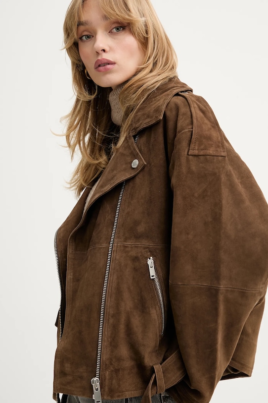 Gestuz ramoneska zamszowa brązowy 10911118