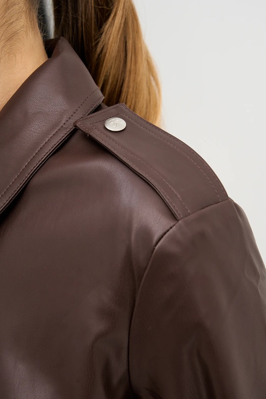 Calvin Klein Jeans kurtka LV047E501G brązowy