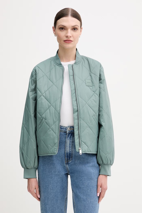 Calvin Klein Jeans kurtka bez kaptura zielony LV147E514G