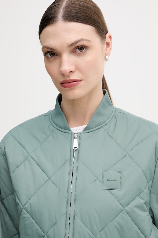 Μπουφάν Calvin Klein Jeans πράσινο LV147E514G