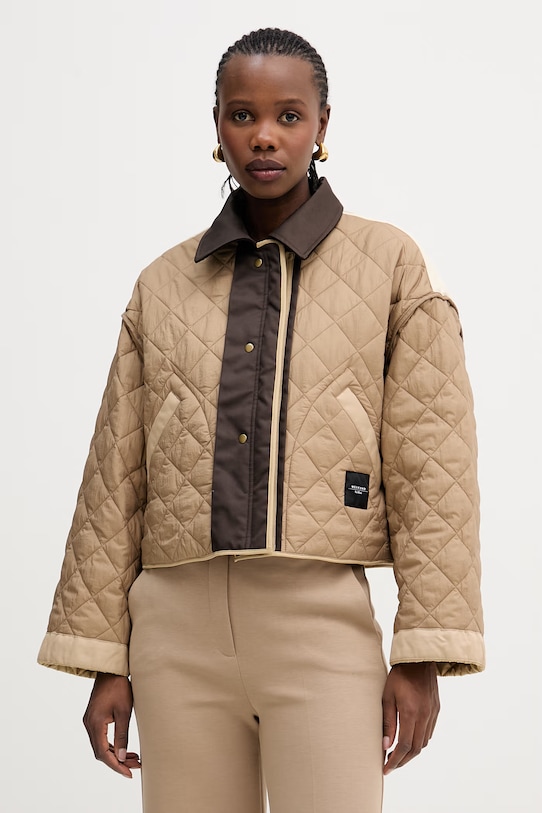 Weekend Max Mara kurtka dwustronna KAKI 2615481031600 beżowy SS26