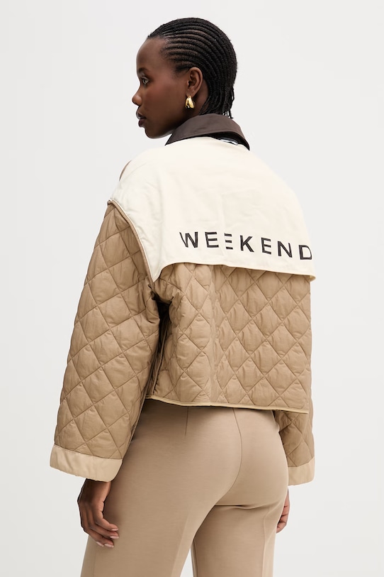 Weekend Max Mara kurtka dwustronna KAKI 2615481031600 beżowy