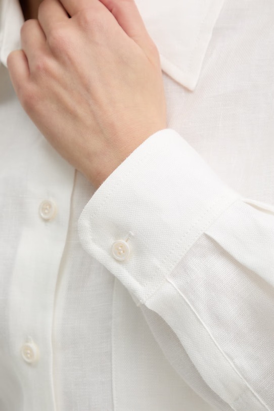 Weekend Max Mara koszula lniana CAPO 2615041022600 biały