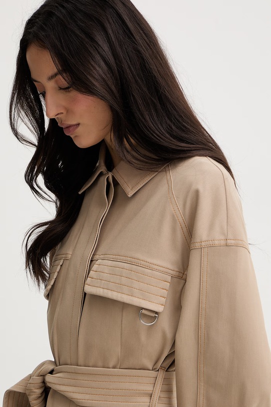 MM by Max Mara kurtka jeansowa WEST beżowy 2616911017600