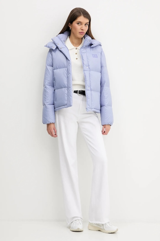 Μπουφάν με επένδυση από πούπουλα Tommy Jeans DW0DW22040 μωβ SS26