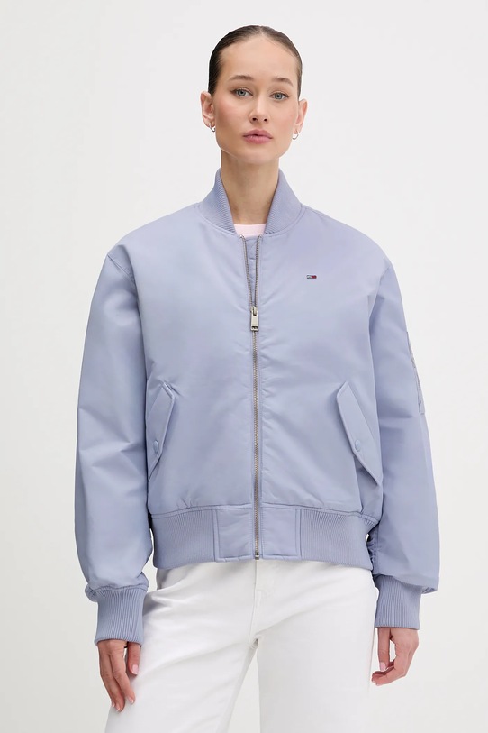 Tommy Jeans kurtka bomber bez kaptura niebieski DW0DW22046